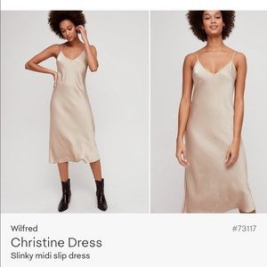 Aritzia Champagne Slip Dress Wilfred Small